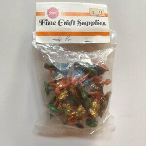 Plastic Gumball Charms Hawaiian Hula Party Figures for Crafting or Cake Toppers